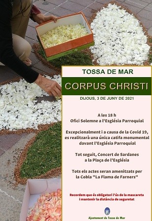 Cartell del Corpus de Tossa de Mar 2021. Font: infotossa.com