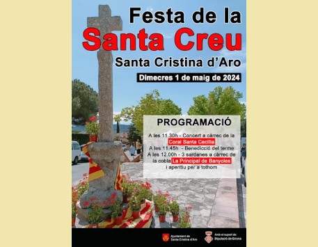 Cartell de la Festa de la Santa Creu 2024. Font: santacristina.cat